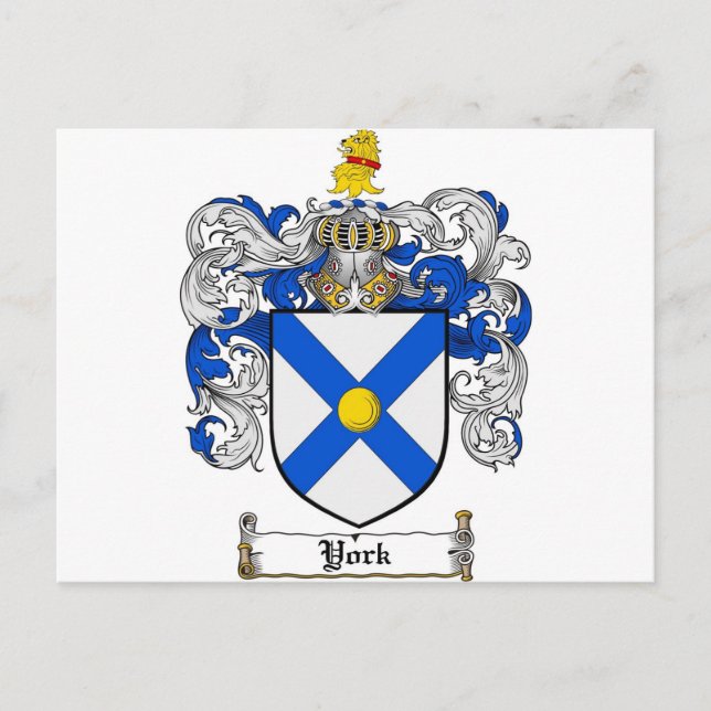 Carte Postale Armoiries de York / York Family Crest (Devant)