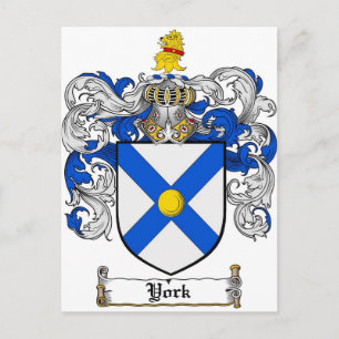 Carte Postale Armoiries de York / York Family Crest