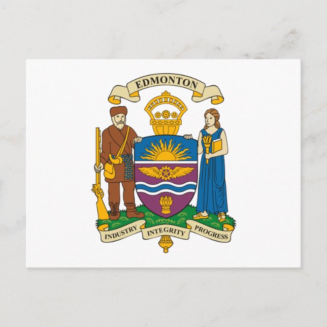 Carte postale Armoiries d'Edmonton (Devant)