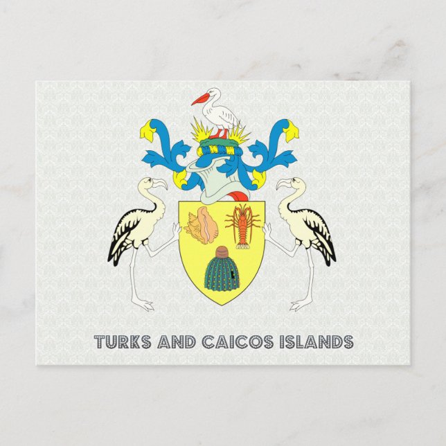 Carte Postale Armoiries des îles Turques et Caïques (Devant)