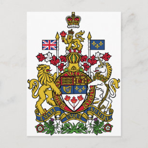Carte Postale Armoiries du Canada CA