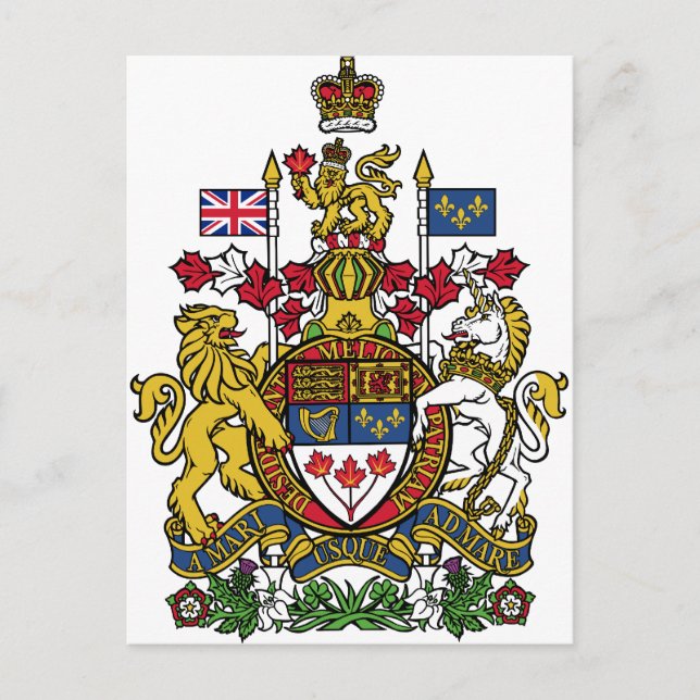Carte Postale Armoiries du Canada CA (Devant)