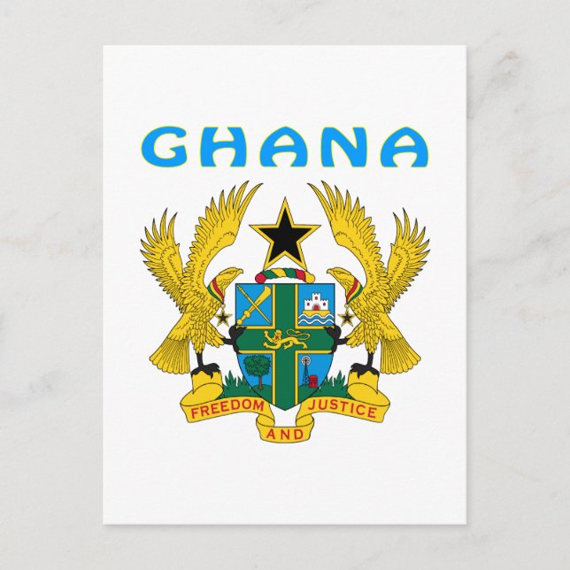 Carte Postale Armoiries Du Ghana (Devant)