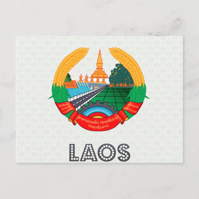 Carte Postale Armoiries du Laos (Devant)