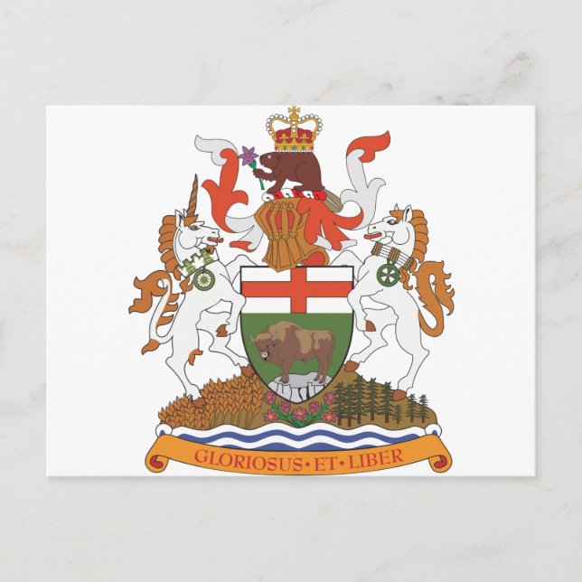 Carte Postale Armoiries Du Manitoba (Devant)