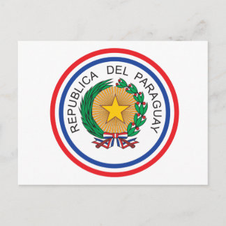 Carte Postale Armoiries Du Paraguay