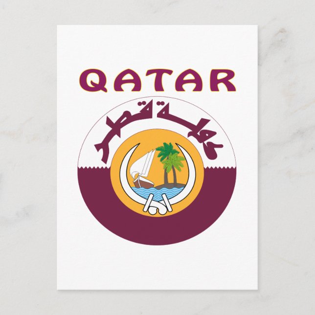 Carte Postale Armoiries Du QATAR (Devant)