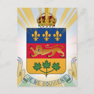 Carte Postale Armoiries du Québec