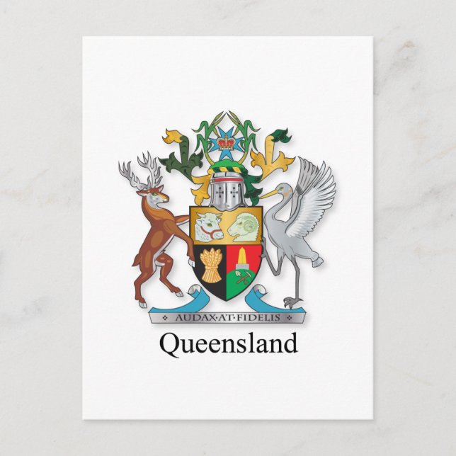 Carte Postale Armoiries du Queensland (Devant)