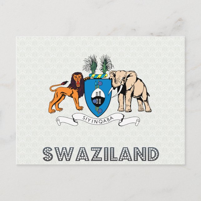Carte Postale Armoiries du Swaziland (Devant)