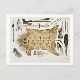 Carte Postale Armoiries et ustensiles indiens, plaque 21 du volu