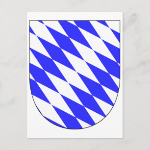 Carte Postale Armoiries officielles Bavière Allemagne Symbole