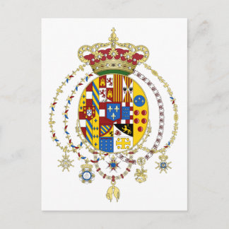 Carte Postale Armoiries royaume de deux sicilies Officiel Italie