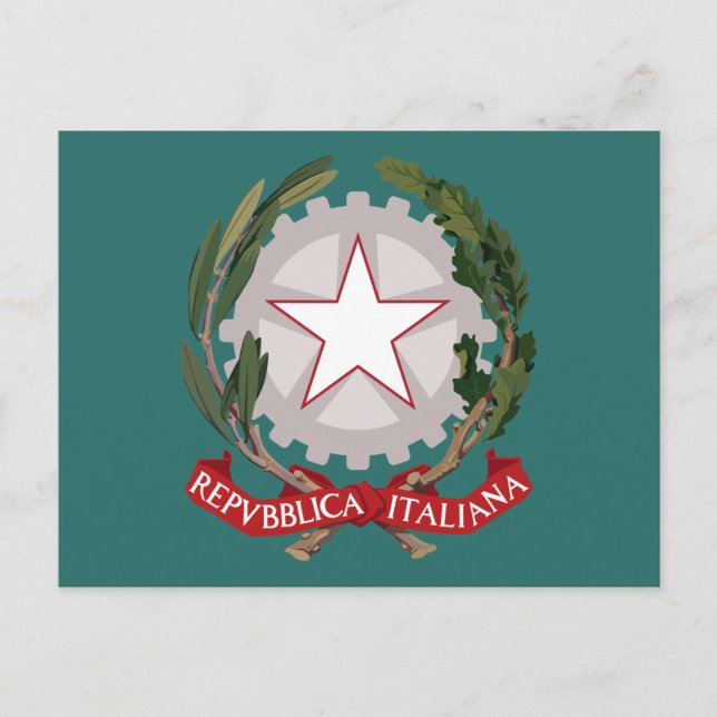 Carte Postale Armoiries Stemma Italie Italia (Devant)