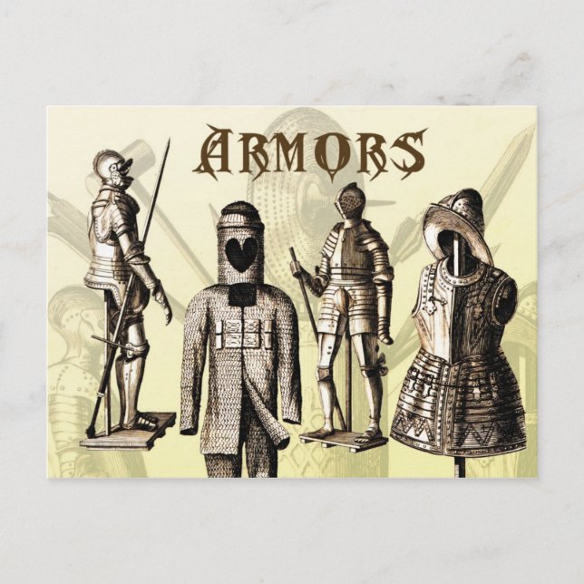 Carte Postale Armures médiévales (Devant)