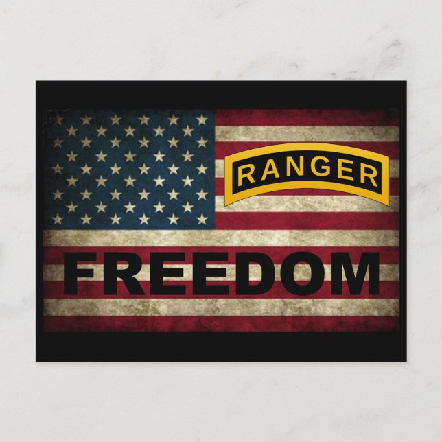 Carte Postale Army Ranger School - American Flag - Liberté (Devant)