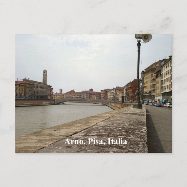 Carte Postale Arno, Pise, Italie (Devant)