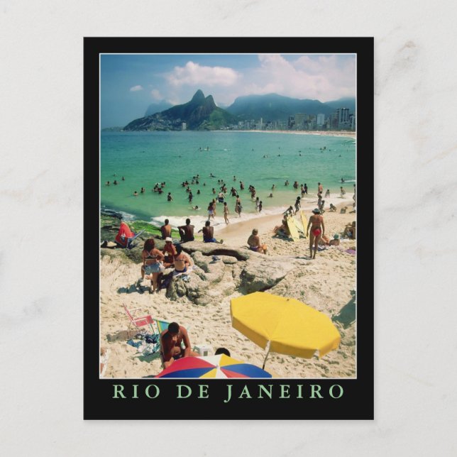 Carte postale "Arpoador Beach, Rio de Janeiro" (Devant)