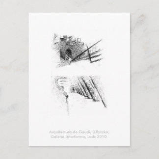 Carte Postale Arquitectura de Gaudi, B.Ryczko, G. I., Lodz 2010.