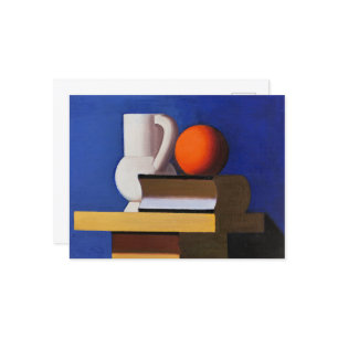 Carte Postale Arrangement avec Jug blanc, Orange, Livre