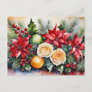 Carte Postale Arrangement floral de Noël