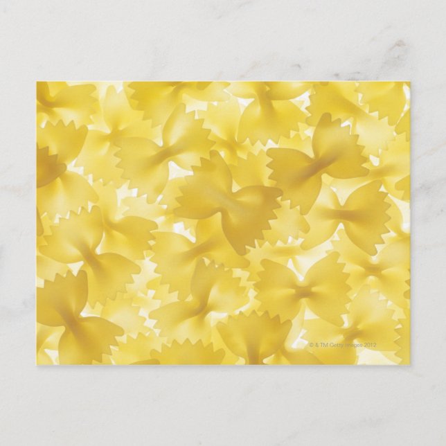 Carte Postale Arrangement of Organic Pasta Bows (Devant)