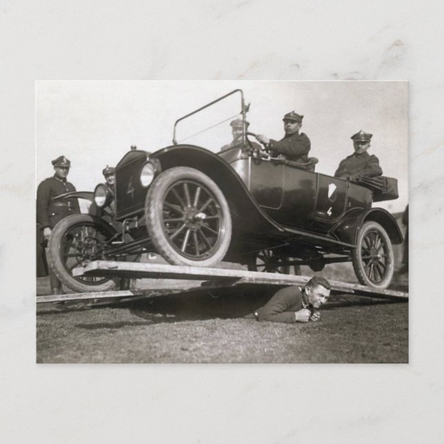 Carte Postale Arrêt de voiture (Devant)