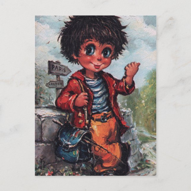 Carte Postale Arrêt Petit Poulbot (Devant)