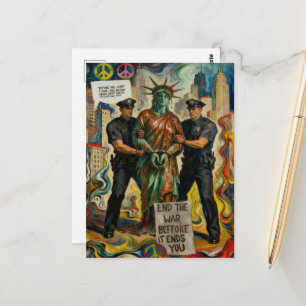 Carte postale arrêtée de la statue de la Liberté e