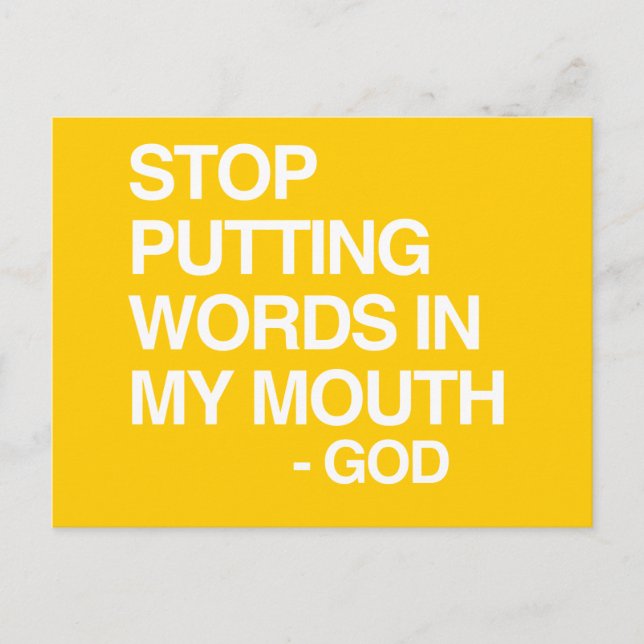 CARTE POSTALE ARRÊTER DE METTRE DES MOTS DANS MON ORDINATEUR MÉM (Devant)