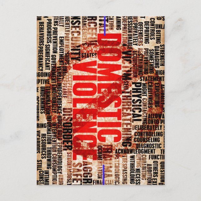 Carte Postale Arrêter la violence domestique (Devant)