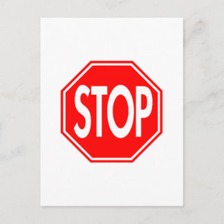 Carte Postale Arrêter le signe