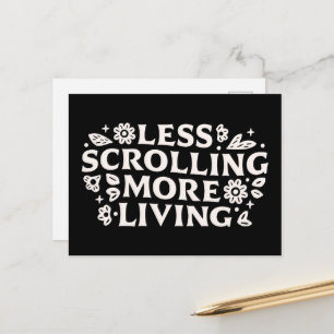 Carte Postale Arrêtez de défiler les citations doomscrolling est