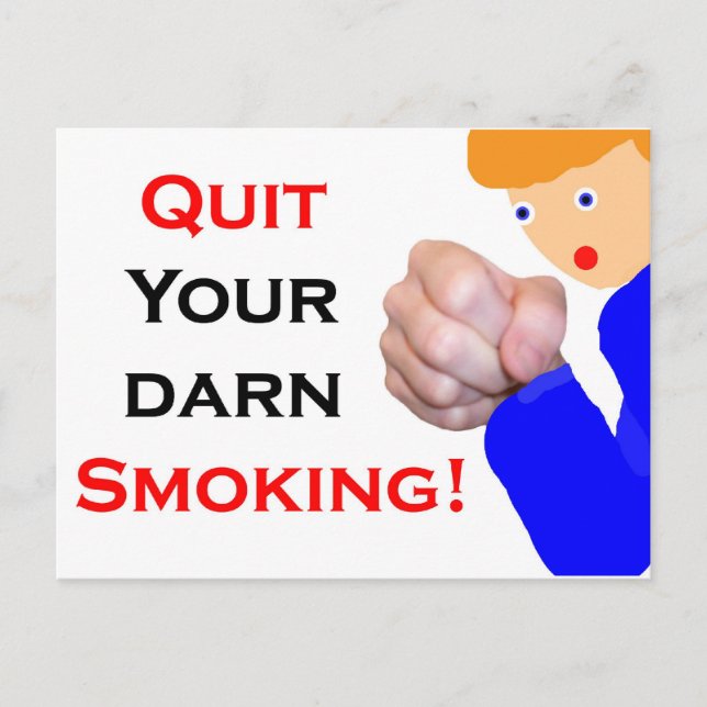 Carte Postale Arrêtez de fumer votre peau (Devant)