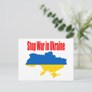 Carte Postale arrêtez la guerre en Ukraine 