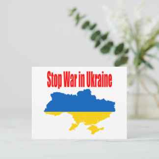 Carte Postale arrêtez la guerre en Ukraine