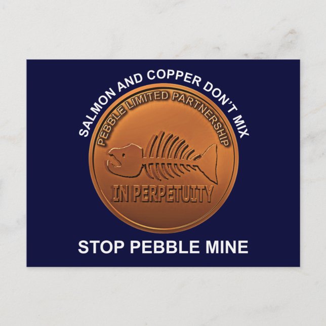 Carte Postale Arrêtez la mine de galets - Pebble Mine Penny (Devant)