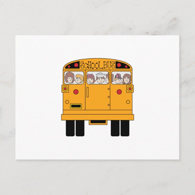 Carte Postale Arrière du bus scolaire (Devant)