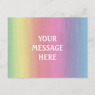 Carte Postale Arrière - plan aquarelle - Customisez votre propre