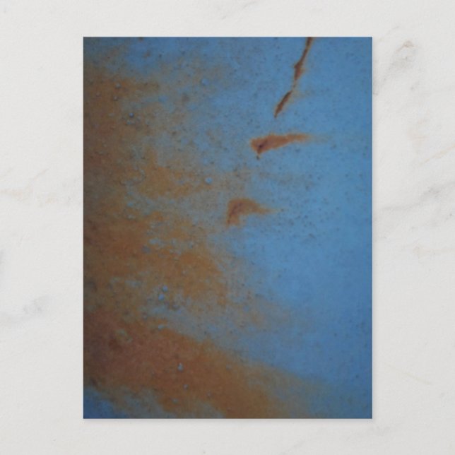 Carte Postale Arrière - plan bleu rouillé (Devant)