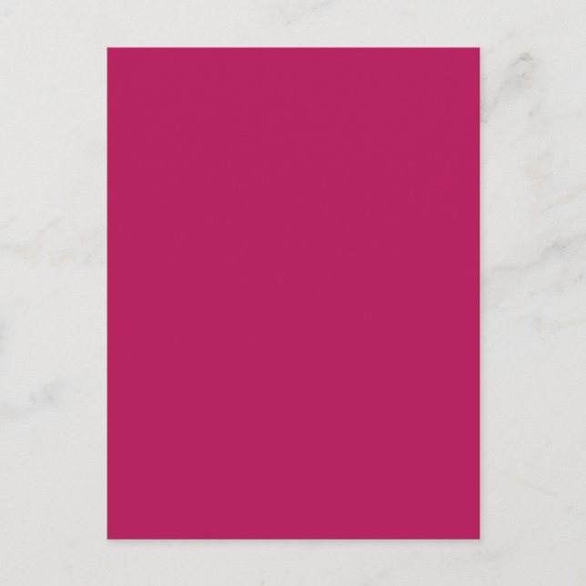 Carte Postale Arrière - plan couleur Fuchsia Magenta rose solide (Devant)