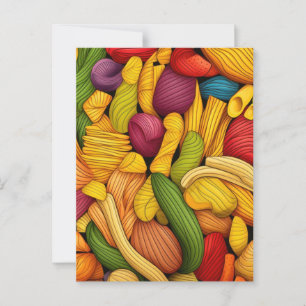 Carte Postale Arrière - plan d'art pasta