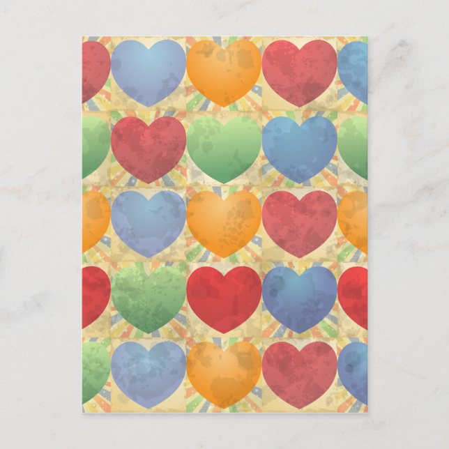 Carte Postale Arrière - plan de coeur (Devant)