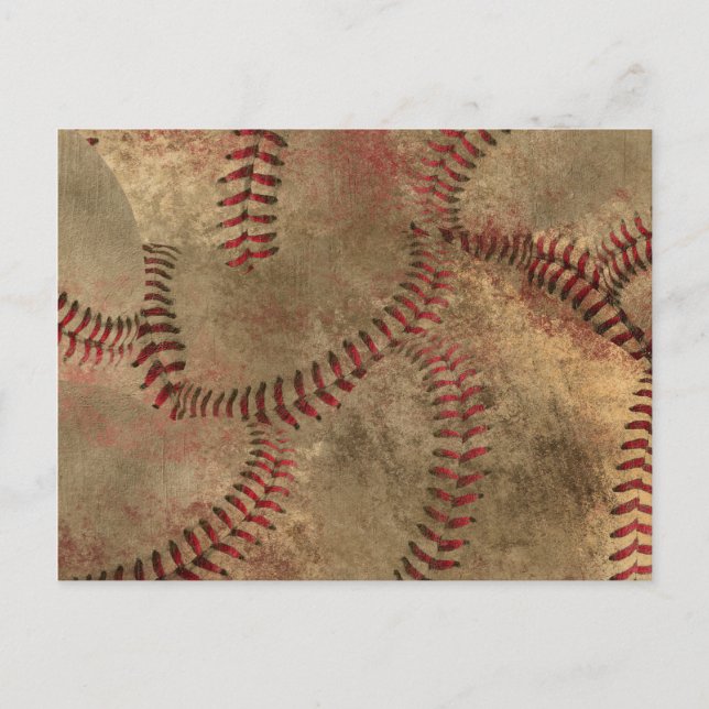 Carte Postale Arrière - plan de collage de baseball (Devant)