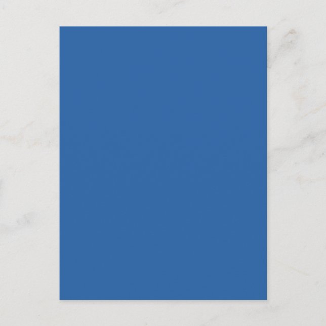 Carte Postale Arrière - plan de couleur bleu pur et solide (Devant)