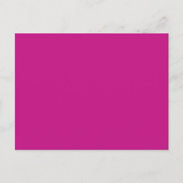 Carte Postale Arrière - plan de couleur solide de Magenta Fuchsi (Devant)
