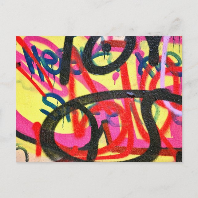 Carte Postale arrière - plan de graffiti abstrait (Devant)