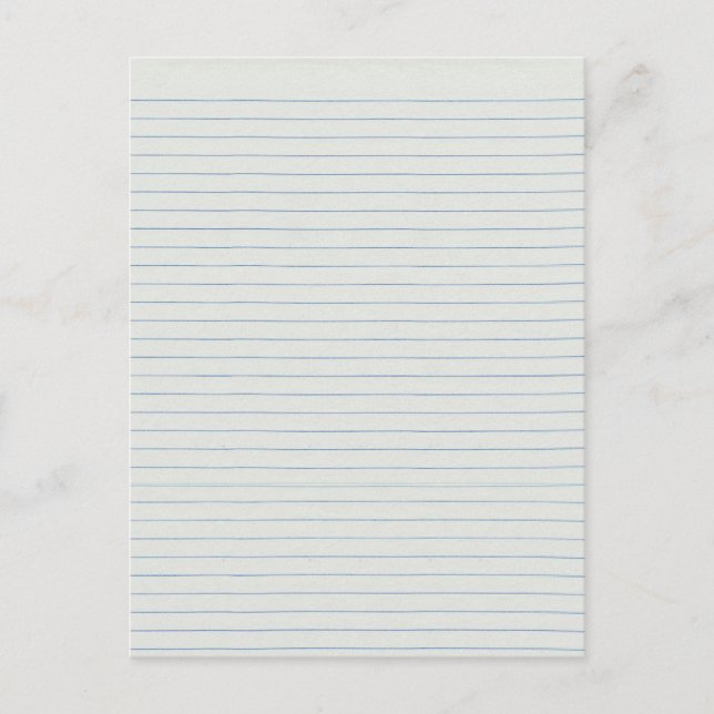 Carte Postale Arrière - plan de papier scolaire linéaire (Devant)
