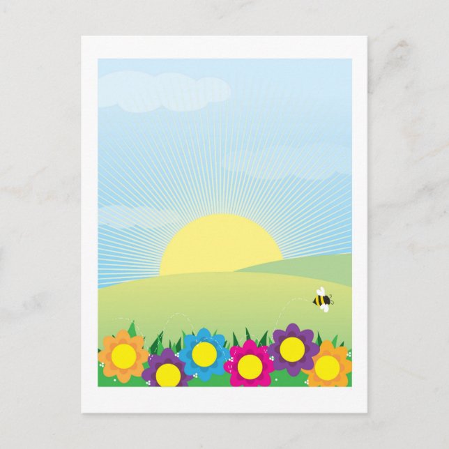 Carte Postale Arrière - plan de printemps (Devant)