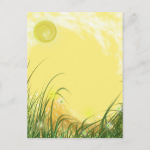 Carte Postale Arrière - plan d'Imaginaire jaune soleil